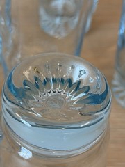 Vintage MCM Duz Crystal Star Sapphire Blue Tumblers Set/6 5.75″