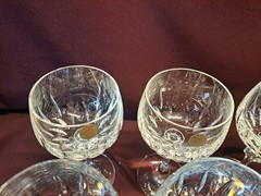 VTG NEW 6 Schott Zweisel Gardone Crystal Wine Goblets Glasses Germany 6.5″
