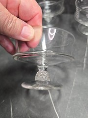 US Glass / Ripley and Company Pavonia Clear 5 Pinapple Stem Footed Dessert