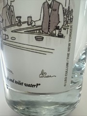 Vintage The New Yorker Drinking Glasses Set Of 3 Cartoon Dog Drawing Whisky Glas
