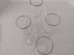Vintage Lenox Platinum Rim Champagne Flutes Swirl Etched Stem 9 1/2″ – Set of 4