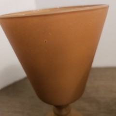4 Mid-Century Vintage Brown Frosted Goblets Gorgeous & Rare Color
