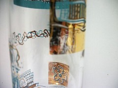 5 Turquoise & Gold Riverboat PaddlewheelerTumblers Glasses 7″ Tom Collins Cooler