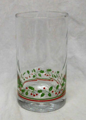LIBBEY HOLLY BERRY 5-1/4″ TALL WATER GLASS TUMBLER -EXCELLENT CONDITION