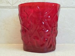 Seneca Glass Driftwood Casual 14 ounce Double Old Fashioned Glass Red 3 3/4″