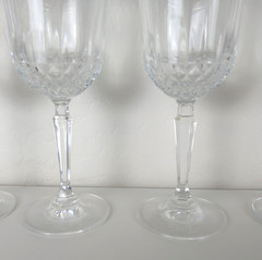 Set 8 Wine Glasses 24% Lead Crystal Goblets Stemware Barware 8″ USA
