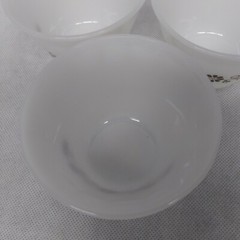 Dynaware Pyr-O-Rey Brown Floral Custard Cups 4 Cups