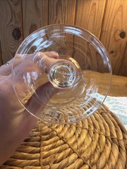 (2) Lenox Intrigue gold-rimmed water goblets. Hand-blown crystal. No Chips