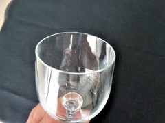 Import Assoc. Clear Glass Claudia Wine Stem Multifaceted Ball on Stem(s) VGUC