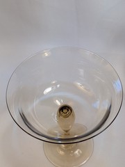 Murano Style Amber Champagne Coupes MCM Unsigned but Gorgeous