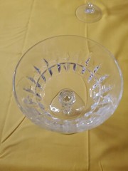 Set Of 2 Cris D Arques Durand Crystal Chantelle Champagne Tall Sherbet