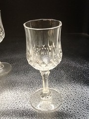 Set of 3 Cristal d’ Arques Longchamp Lead Crystal 2 oz. Cordial Glasses 4.75″ H
