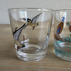 Vintage Federal Glass Sportsman Old Fashioned Whiskey Glasses Game Bird Set of 3