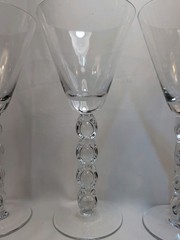 Z Gallerie Glass ZGG1/ Pier 1 Captured Mouth Clear Wine Goblets 9 in Set of 4