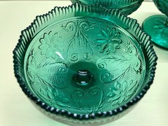 Indiana Tiara Spruce Green Sandwich Set of 4 Champagne / Tall Sherbet