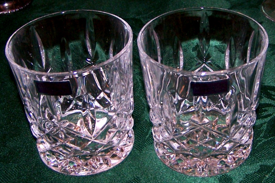 2 NWT Marquis By Waterford Markham Clear Crystal Old Fashion Glasses