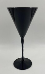 Mikasa Braid Black Water Glass Twisted Stem Elegant!