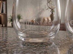 Tiffany & Co. Logo Glass Set of 2 200ml Used Rare Collectible