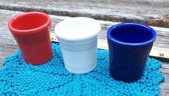 Fiestaware Shot Glass & Coaster Set, Red White Blue USA Patriotic Fiesta