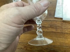 Cambridge Chantilly Glass 5 1/2 Inch Juice Glasses Stem