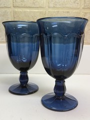 Noritake Provincial Dark Blue Iced Tea Glasses-Set of 2