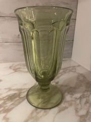 MT1257 (5) Imperial glass iced tea/sundae goblets, Old Williamsburg, Verde green