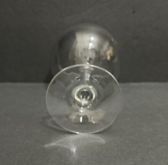Bowl-Shaped Tasting Wine Glass, 6.5”H Clear Lead Crystal Stemware, France