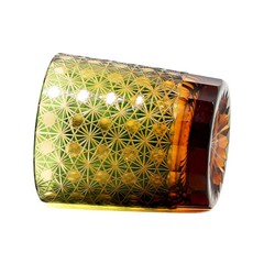 Handmade Whisky Glasses Edo Kiriko Crystal Glass Drinkware Tumbler Green 9oz