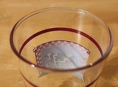 Vtg Indiana Fannie’s Farm Glass Cow Cooler Tumblers Glasses 16 oz Set of 6