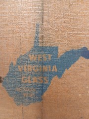 1950 West Virginia Blendo Water Glass Tumbler Frosted Turquoise Gold Party MCM