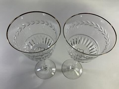 Lenox Classic Laurel Water Goblet Gold Rim Set of 2 Vintage