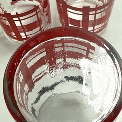 4 Vtg Federal Scotty Dog Terrier Tumblers Bar Ware Black/Red & 6 mini tumblers