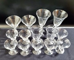 CAMBRIDGE CAPRICE Clear 2 Water or 2 Ftd Tumblers or 2 tall Sherbets or 4 Oyster