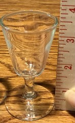 Vintage Set 4 Clear Tavern Style Cordial Liqueur Aperitif Glasses Stemmed 3.5”