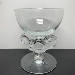 1940’s one Morgantown Rooster Art Deco Clear Liquor Cocktail Glass barware