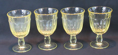 4 NORITAKE Provincial HONEY YELLOW BEVERAGE Water 4 5/8″