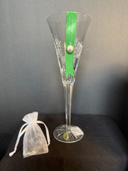 WATERFORD CRYSTAL SNOWFLAKE WISHES COURAGE FLUTED GLASS 2012 Free Shipping