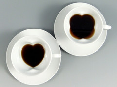 Heart in Clover Coffee Cup & Saucer Set White Porcelain Arita Ware One set