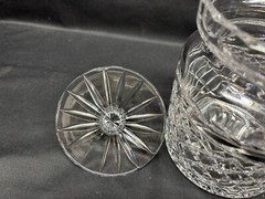 Waterford «GLANDORE» Crystal Biscuit Barrel ~ 7″ Tall x 4 3/4″ Opening