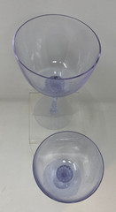 Tiffin Twilight Alexandrite Water Goblet Dichroic Purple Blue Stem 17507 Set of2
