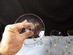Set of 7 Bryce Clear Glass Hellenic Liquor Cocktail Glasses 4″ Tall