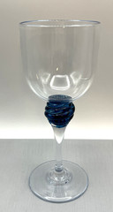 (1) Royal Crescent Red Wine Glass – Knop Twist Stemware BATH AQUA GLASS England