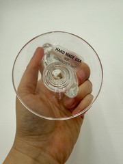 Rare Vintage Schott Zwiesel Inferno Nude Female Figure Colorful Champagne Glass