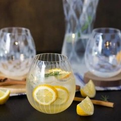 Taisho Roman Karai 350ml 3pc Glass Set Tokusa Ichimatsu Polka