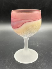 Vintage Rueven Hand Painted Nouveau Art Wine Glass Hand Fired OOAK (Replacement)