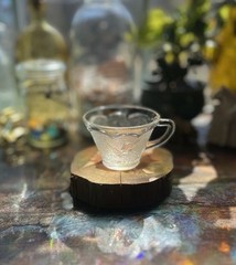 Americana Punch Cup Embossed Eagle W/ Olive Branch Hazel Atlas USA-UV reactive