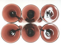 6 Libbey Premiere Brandywine Amethyst Fluted Champagne Glasses Set 8.75″ Elegant
