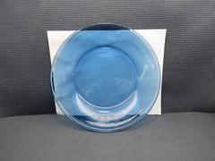 Anchor Hocking Glass Presence Denim Pattern Dinner Plate 10″