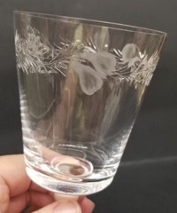 Signed Hawkes «FRUITS BORDER» 6 5/8″ Water Goblet Stem #7334 – 5 Available