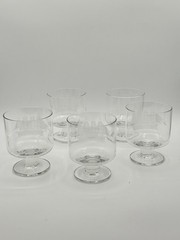 Toscany CLIPPER Sailing Ship Footed Tumbler Set of 5